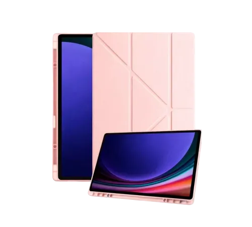 Samsung Galaxy Tab A11 Plus Kalemlikli Mars Tablet Kılıfı - Rose Gold