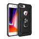 Apple iPhone 7 Plus Kılıf Sofya Yüzüklü Silikon Kapak - Siyah
