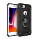 Apple iPhone 7 Plus Kılıf Sofya Yüzüklü Silikon Kapak - Siyah