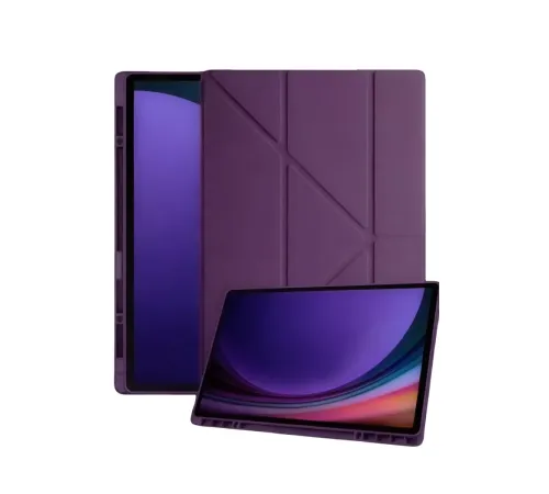 Samsung Galaxy Tab A11 Kalemlikli Mars Tablet Kılıfı - Mürdüm
