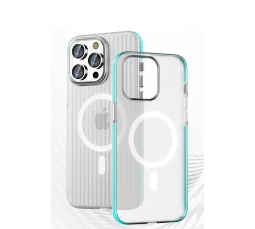 iPhone 16 Pro Max Line Magsafe Kapak - Mavi