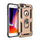 Apple iPhone 7 Plus Kılıf Sofya Yüzüklü Silikon Kapak - Gold