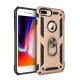 Apple iPhone 7 Plus Kılıf Sofya Yüzüklü Silikon Kapak - Gold