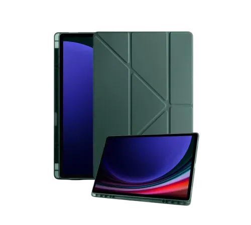 Samsung Galaxy Tab A11 Plus Kalemlikli Mars Tablet Kılıfı - Koyu Yeşil