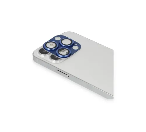 Apple iPhone 13 Pro Max Pers Alüminyum Kamera Lens - Lacivert