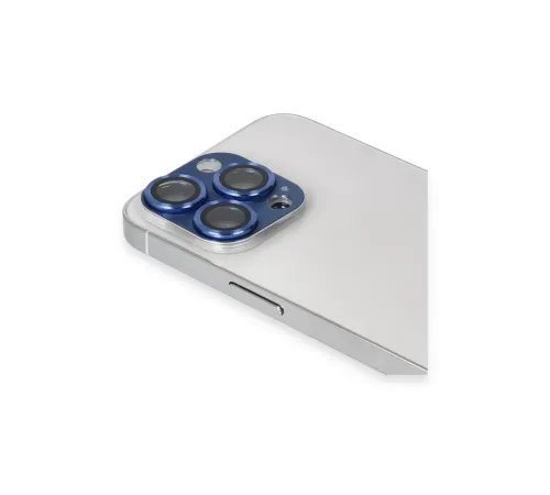 Apple iPhone 13 Pro Max Pers Alüminyum Kamera Lens - Lacivert