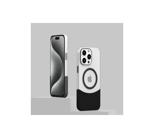 iPhone 16 Carbon Puzzle Magsafe Kapak - Siyah-2