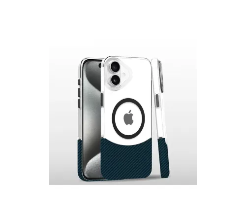 iPhone 16 Plus Carbon Puzzle Magsafe Kapak - Yeşil