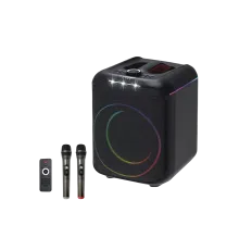 F39 25W Sürücülü RGB Işıklı 2 Adet Mikrofonlu Bluetooth 5.3 Kablosuz Hoparlör – Siyah