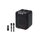 F39 25W Sürücülü RGB Işıklı 2 Adet Mikrofonlu Bluetooth 5.3 Kablosuz Hoparlör – Siyah