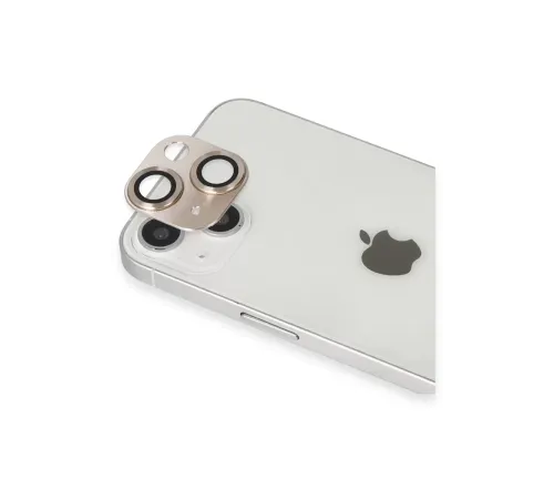 Apple iPhone 13 Pers Alüminyum Kamera Lens - Gold