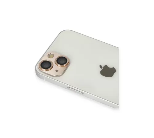 Apple iPhone 13 Pers Alüminyum Kamera Lens - Gold
