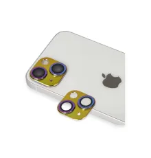 Apple iPhone 13 Pers Alüminyum Kamera Lens - Rainbow