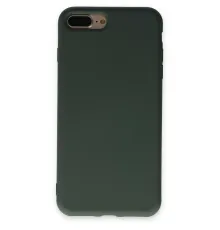 Apple iPhone 7 Plus Kılıf Nano içi Kadife Silikon - Koyu Yeşil