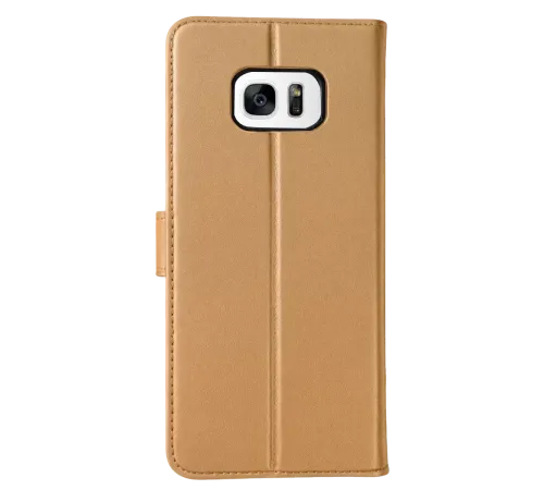 Samsung Galaxy S7 Edge Trend S Plus Kapaklı Kılıf - Gold