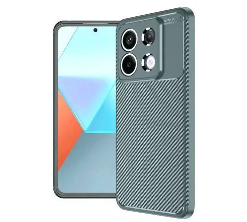 Xiaomi Redmi Note 13 Pro 4G Kılıf Auto Focus Karbon Kapak - Gri