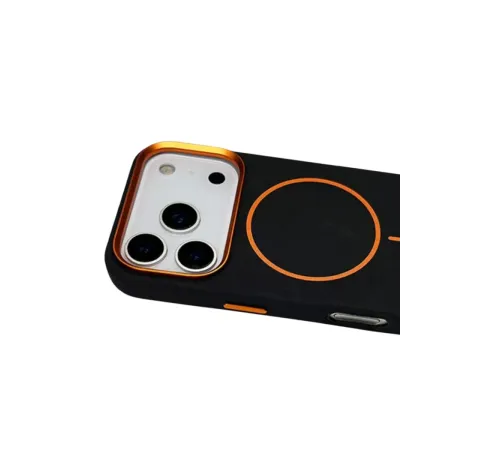 Apple iPhone 17 Pro Max Luno Deri Magsafe Kapak - Siyah