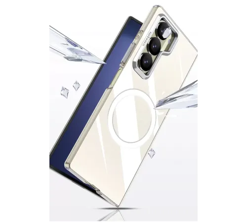 Samsung Galaxy Z Fold 6 Crystal Magsafe Kapak - Şeffaf