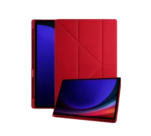 Samsung Galaxy Tab A11 Plus Kalemlikli Mars Tablet Kılıfı - Kırmızı