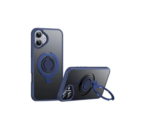 iPhone 16 Plus Avatar 360 Dönen Magsafe Kapak - Lacivert