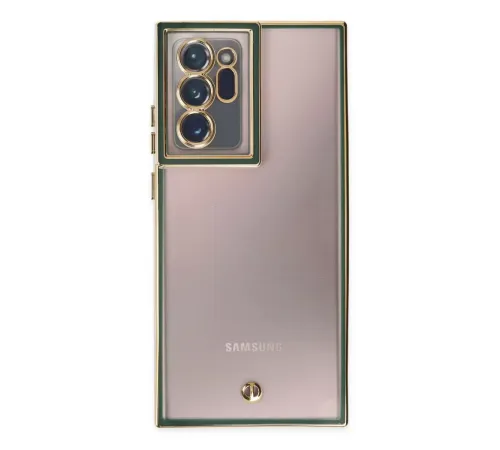 Samsung Galaxy Note 20 Ultra Kılıf Liva Lens Silikon - Yeşil