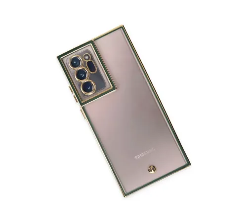 Samsung Galaxy Note 20 Ultra Kılıf Liva Lens Silikon - Yeşil