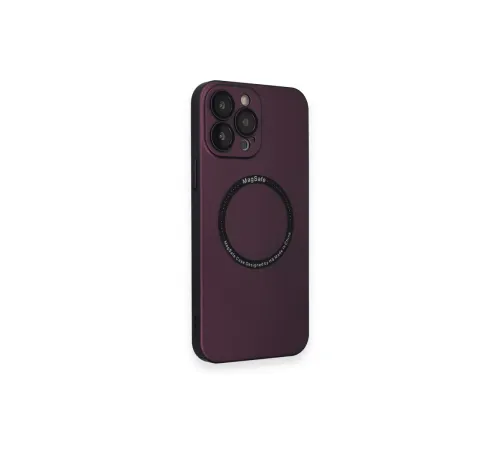 Apple iPhone 14 Pro Kılıf Jack Magneticsafe Lens Silikon - Mürdüm
