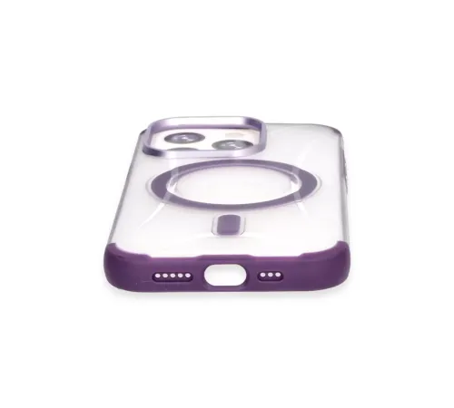 iPhone 15 Pro Hilton Magsafe Kapak - Derin Mor