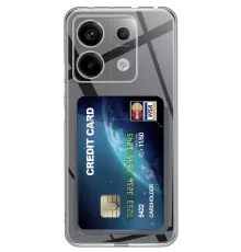 Xiaomi Poco X6 Kılıf Kart Şeffaf Silikon - Şeffaf