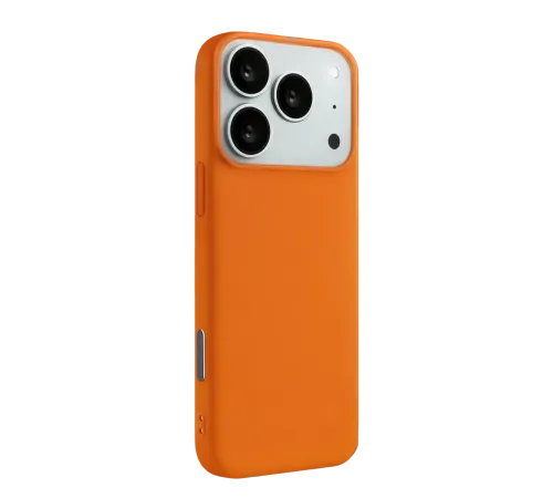 Apple iPhone 17 Pro Max Nano içi Kadife Silikon - Turuncu