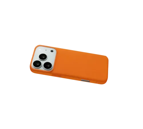 Apple iPhone 17 Pro Max Nano içi Kadife Silikon - Turuncu