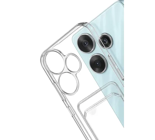 Xiaomi Redmi 13 4G Kılıf Kart Şeffaf Silikon - Şeffaf