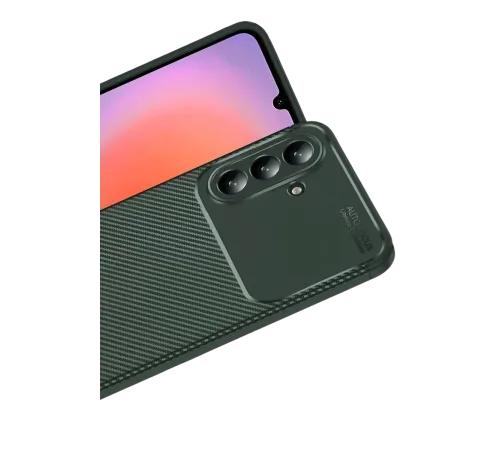 Samsung Galaxy A37 5G Auto Focus Karbon Kapak - Koyu Yeşil