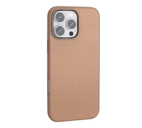 iPhone 16 Pro Wonder Deri Magsafe Kapak - Bronz
