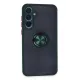 Samsung Galaxy A25 5G Kılıf Montreal Yüzüklü Silikon Kapak - Yeşil