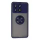 Xiaomi Poco X6 Pro Kılıf Montreal Yüzüklü Silikon Kapak - Lacivert