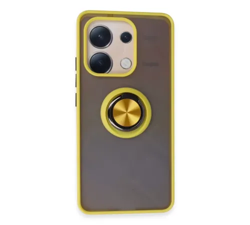 Xiaomi Redmi Note 13 4G Kılıf Montreal Yüzüklü Silikon Kapak - Sarı