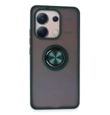 Xiaomi Redmi Note 13 4G Kılıf Montreal Yüzüklü Silikon Kapak - Yeşil
