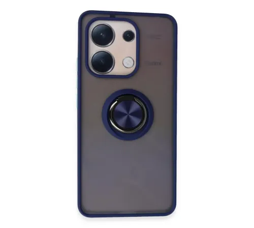 Xiaomi Redmi Note 13 4G Kılıf Montreal Yüzüklü Silikon Kapak - Lacivert