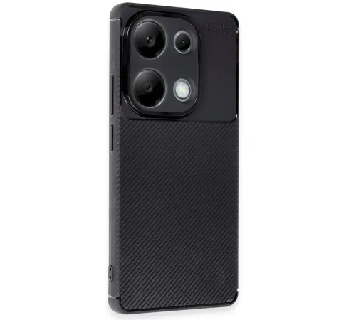 Xiaomi Redmi Note 13 Pro 4G Kılıf Auto Focus Karbon Kapak - Siyah