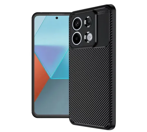 Xiaomi Redmi Note 13 Pro 4G Kılıf Auto Focus Karbon Kapak - Siyah
