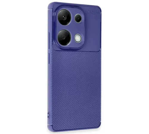 Xiaomi Redmi Note 13 Pro 4G Kılıf Auto Focus Karbon Kapak - Lacivert
