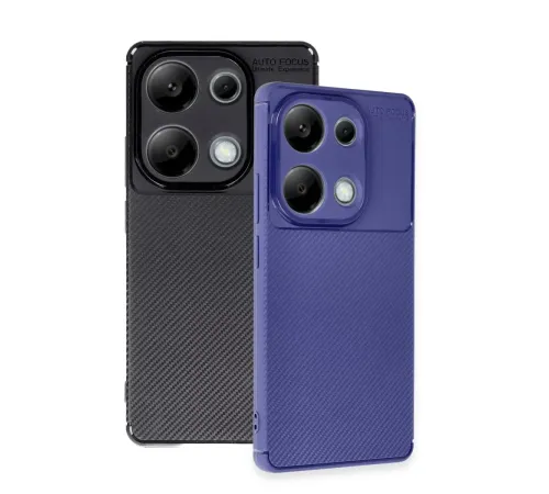 Xiaomi Redmi Note 13 Pro 4G Kılıf Auto Focus Karbon Kapak - Lacivert