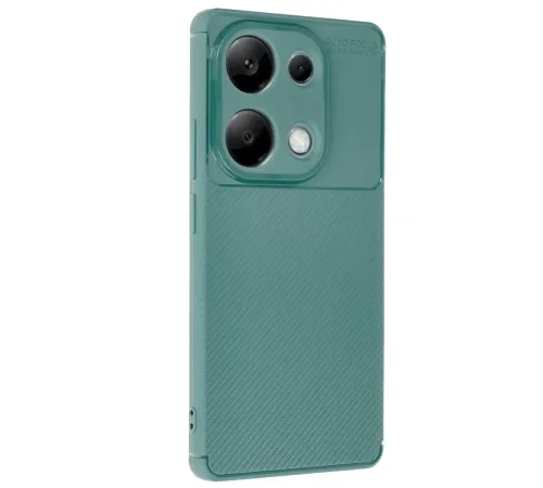 Xiaomi Redmi Note 13 Pro 4G Kılıf Auto Focus Karbon Kapak - Koyu Yeşil