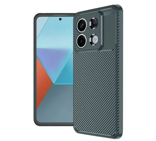Xiaomi Redmi Note 13 Pro 4G Kılıf Auto Focus Karbon Kapak - Koyu Yeşil