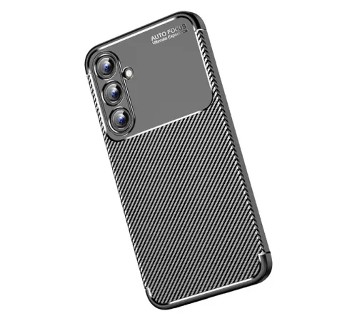 Samsung Galaxy A15 4G Kılıf Auto Focus Karbon Kapak - Siyah