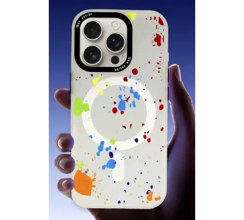 iPhone 16 Pro Max Colorful Magsafe Kapak - Şeffaf