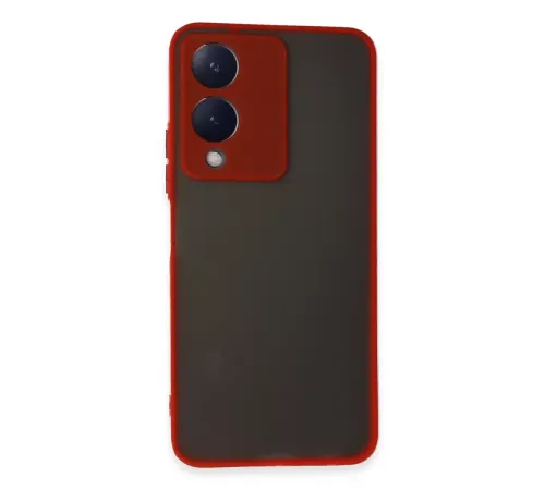 Vivo Y17S Kılıf Montreal Silikon Kapak - Kırmızı