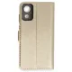 General Mobile GM 23 SE Trend S Plus Kapaklı Kılıf - Gold