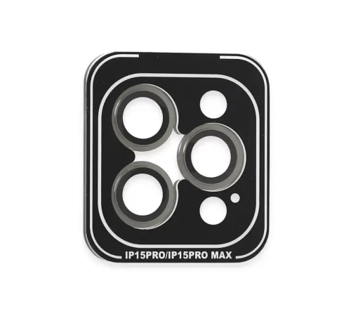 iPhone 15 Pro Max PVD Metal Kamera Lens - Gri